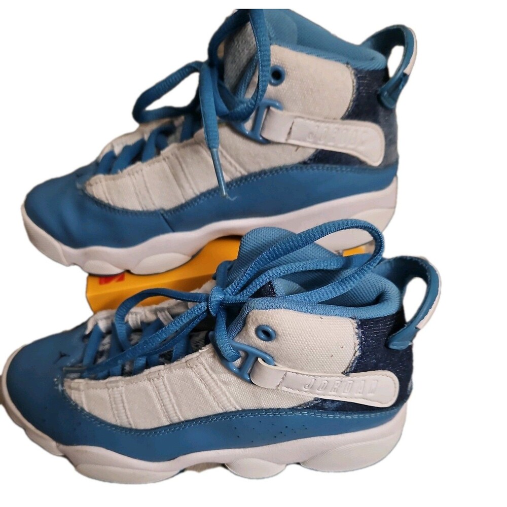 NIKE AIR JORDAN 6 RINGS (GS) WHITE-DUTCH BLUE SZ 1.5Y [DM8956-100]